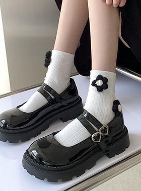 女童黑色小皮鞋2026春季新款软底儿童中大童洋气公主鞋小女孩单鞋