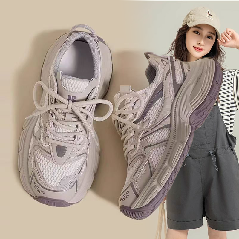 透气网面女童鞋子2025新款春秋款儿童运动鞋女童老爹鞋轻便炸街潮