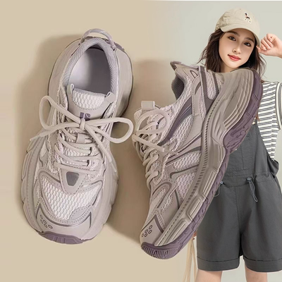 透气网面女童鞋子2026新款春秋款儿童运动鞋女童老爹鞋轻便炸街潮