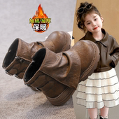 舒适小皮靴防滑耐磨保暖时尚 2026秋冬新款 女童时尚 潮酷复古马丁靴