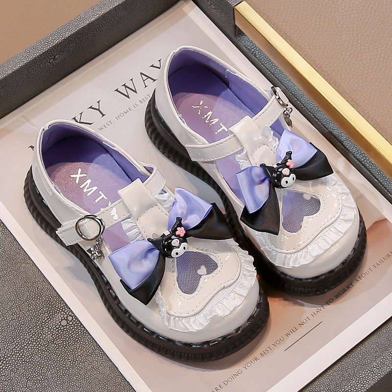 女童小皮鞋2025新款小女孩公主鞋春秋季软底防滑百搭库洛米潮流鞋