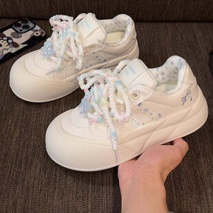 女童丑萌大头鞋2026儿童透气春夏季新款百搭小白鞋休闲学生面包鞋