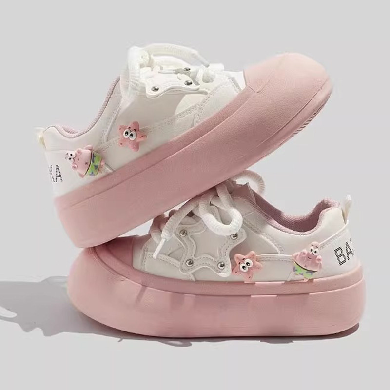 派大星女童2026春秋季新款卡通厚底中大童百搭小女孩户外运动板鞋