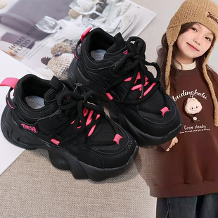 女童2026春秋新款潮酷厚底舒适运动跑步鞋中大童女款百搭休闲童鞋