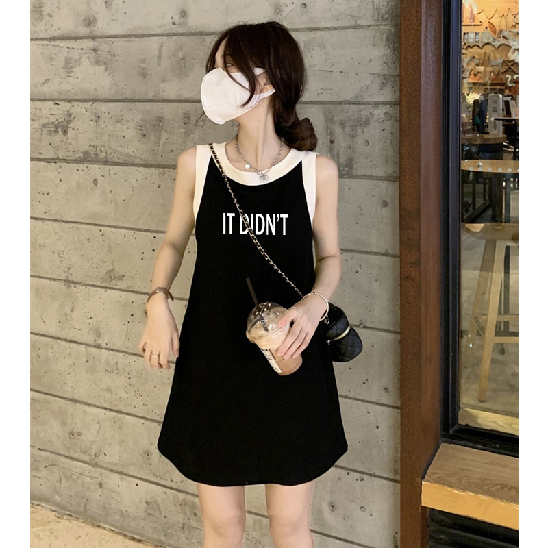 纯棉无袖T恤女夏季小个子衣服中长款外穿吊带小背心大码减龄上衣