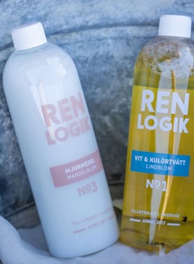 汗臭衣服不存在~瑞典REN LOGIK白色彩色衣物洗衣液柔顺剂750ML