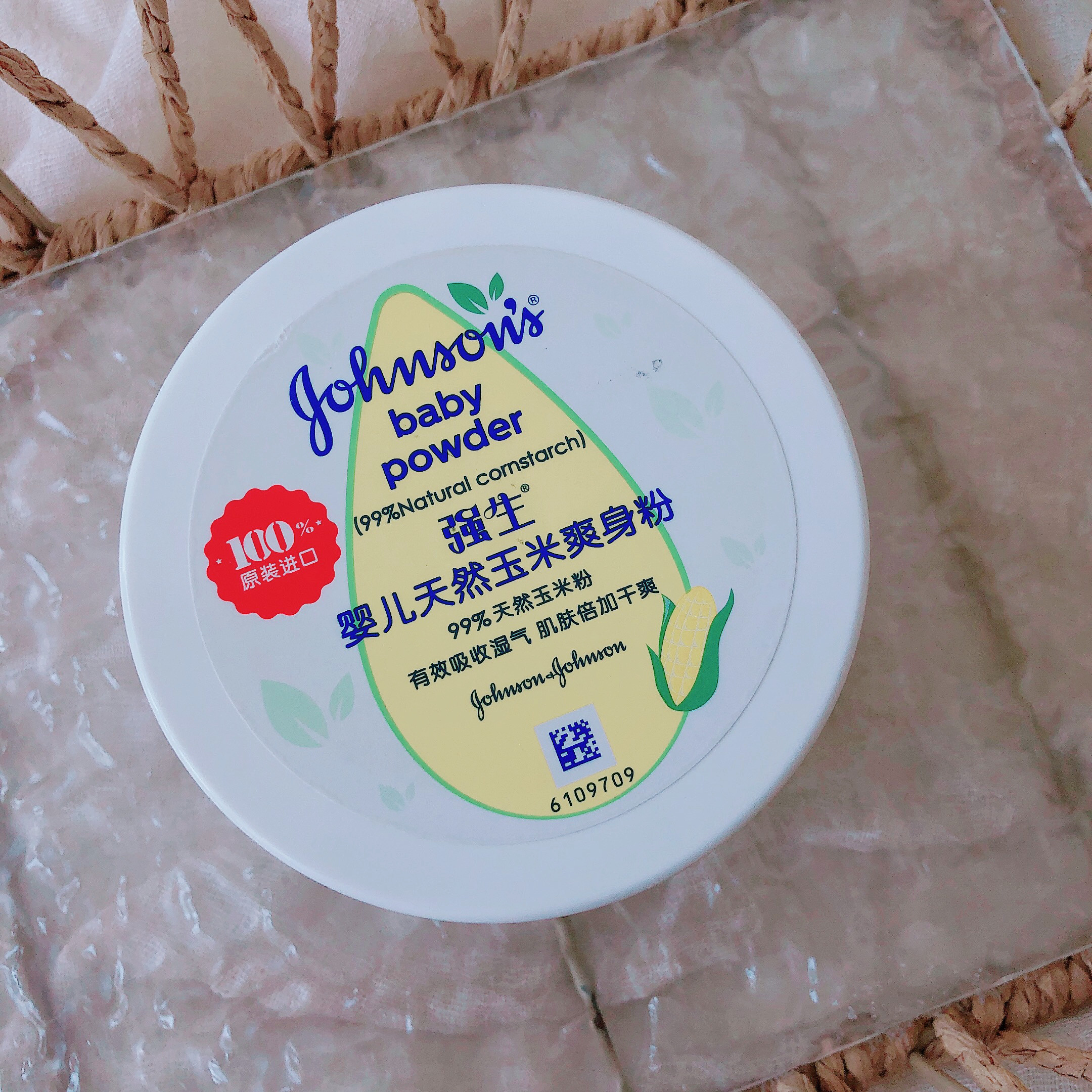 看日期~菲律宾强家婴儿天然玉米爽身粉干爽吸湿清新痱子粉140g