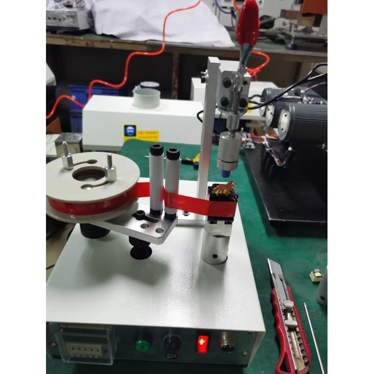 变压器磁环线圈外围半自动包胶机手压半自动包胶机变压器包胶机