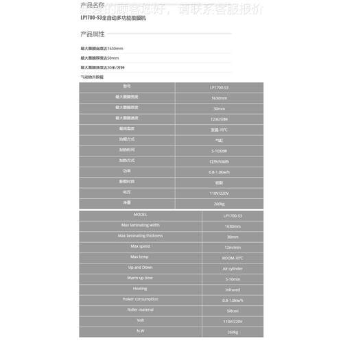L0P170-S3 全自动多功能覆膜机覆膜宽度达DS-LP170163m0m热裱机厂