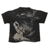 metal嬉皮士Hippies短袖 番茄小诗 暗黑风十字架乌鸦涂鸦hard T恤