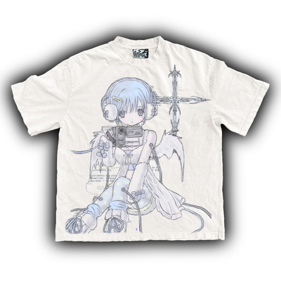 番茄小诗  梦幻少女艺术家风涂鸦Graffiti嬉皮士Hippies短袖t恤