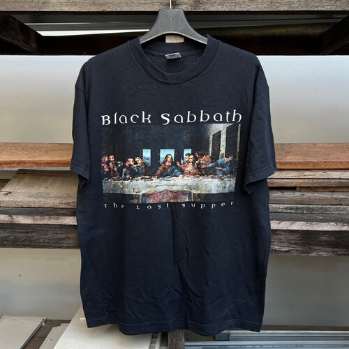 番茄小诗Black Sabbath摇滚乐队最后的晚餐短袖T恤男女复古摇滚风