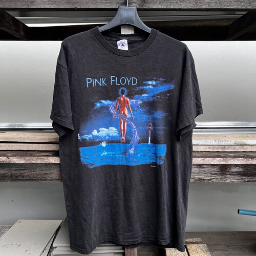 番茄小诗 220g重磅纯棉Pink Floyd短袖T恤男女宽松复古做旧高街风