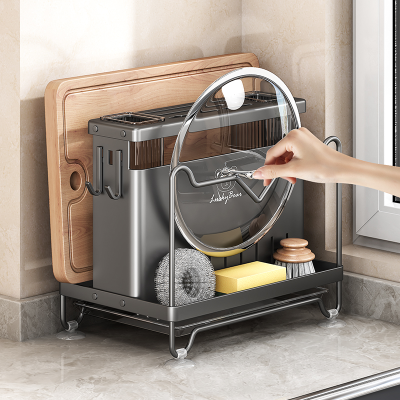 厨房刀架筷笼一体砧板收纳架