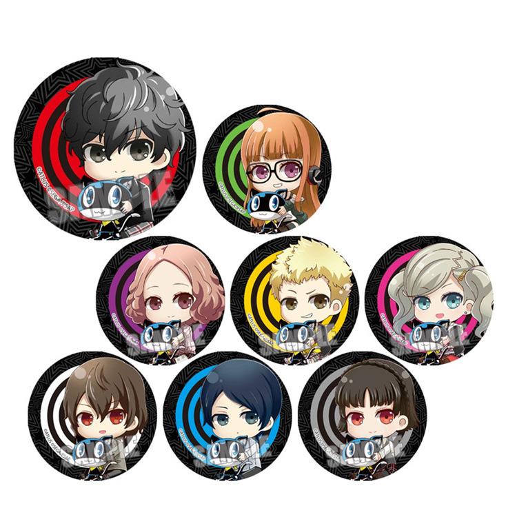 女神异闻录徽章Persona 5动漫游戏周边雨宫莲新岛真Q版吧唧胸章I