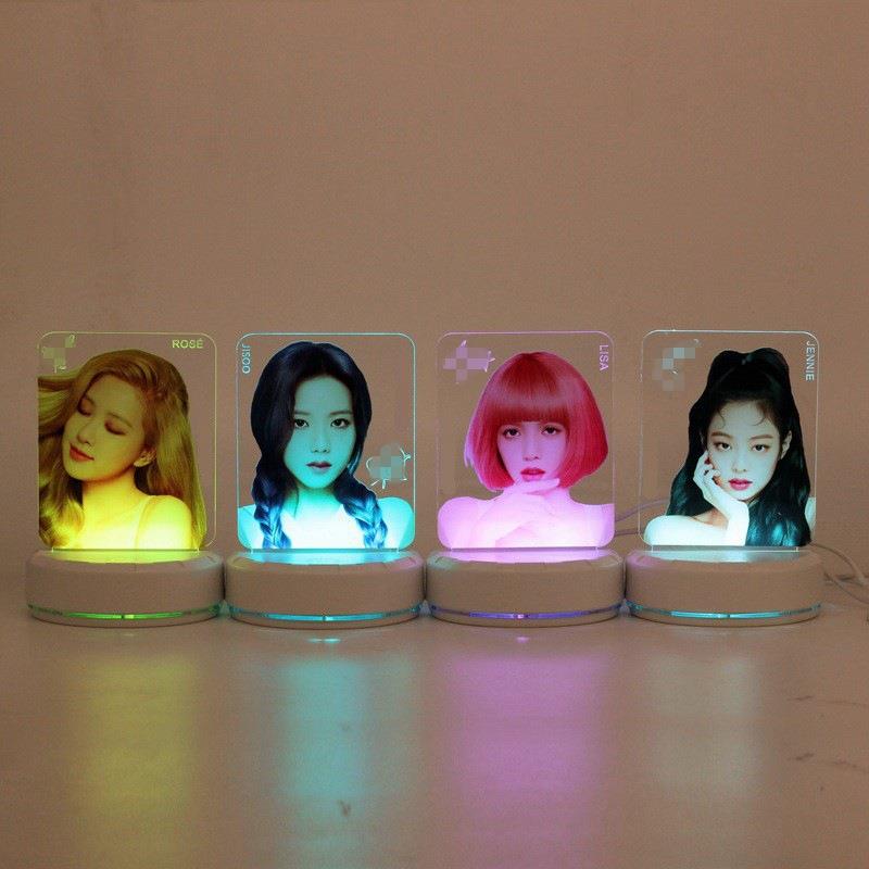 BLACKPINK周边金珍妮朴彩英LISA七彩LED亚克力灯牌小夜灯022