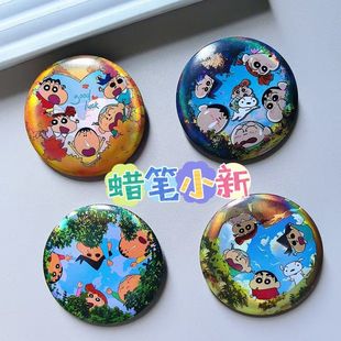 饰ins风学生58mm 蜡笔小新吧唧徽章动漫周边可爱马口铁胸针可爱装