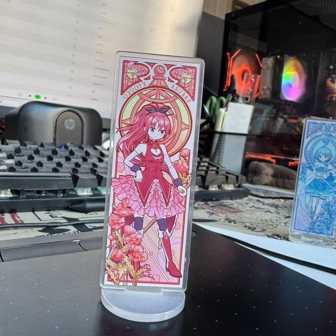 魔法少女折叠屏风穆夏高颜值鹿目圆晓美焰佐仓杏子巴麻美树沙耶香