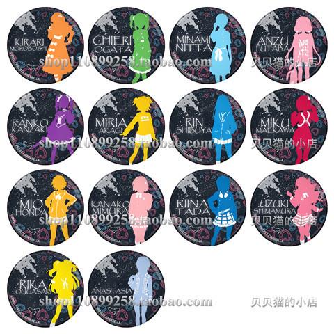 偶像大师灰姑娘女孩吧唧 双叶杏神崎兰子岛村卯月动漫胸章徽章M