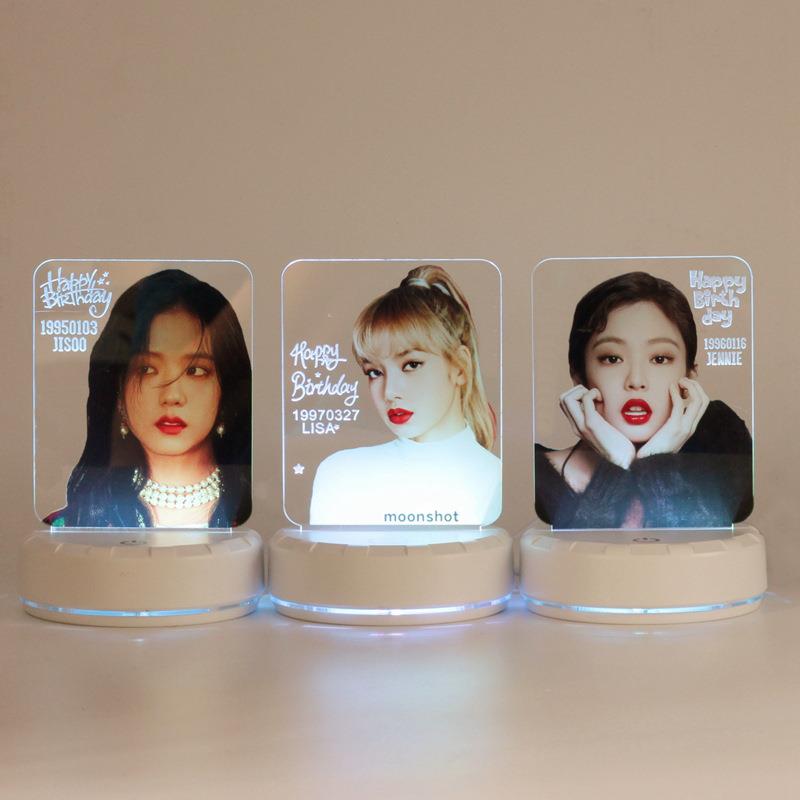 BLACKPINK周边JENNIE智妮Lisa朴彩英JISOO七彩LED亚克力小夜灯014