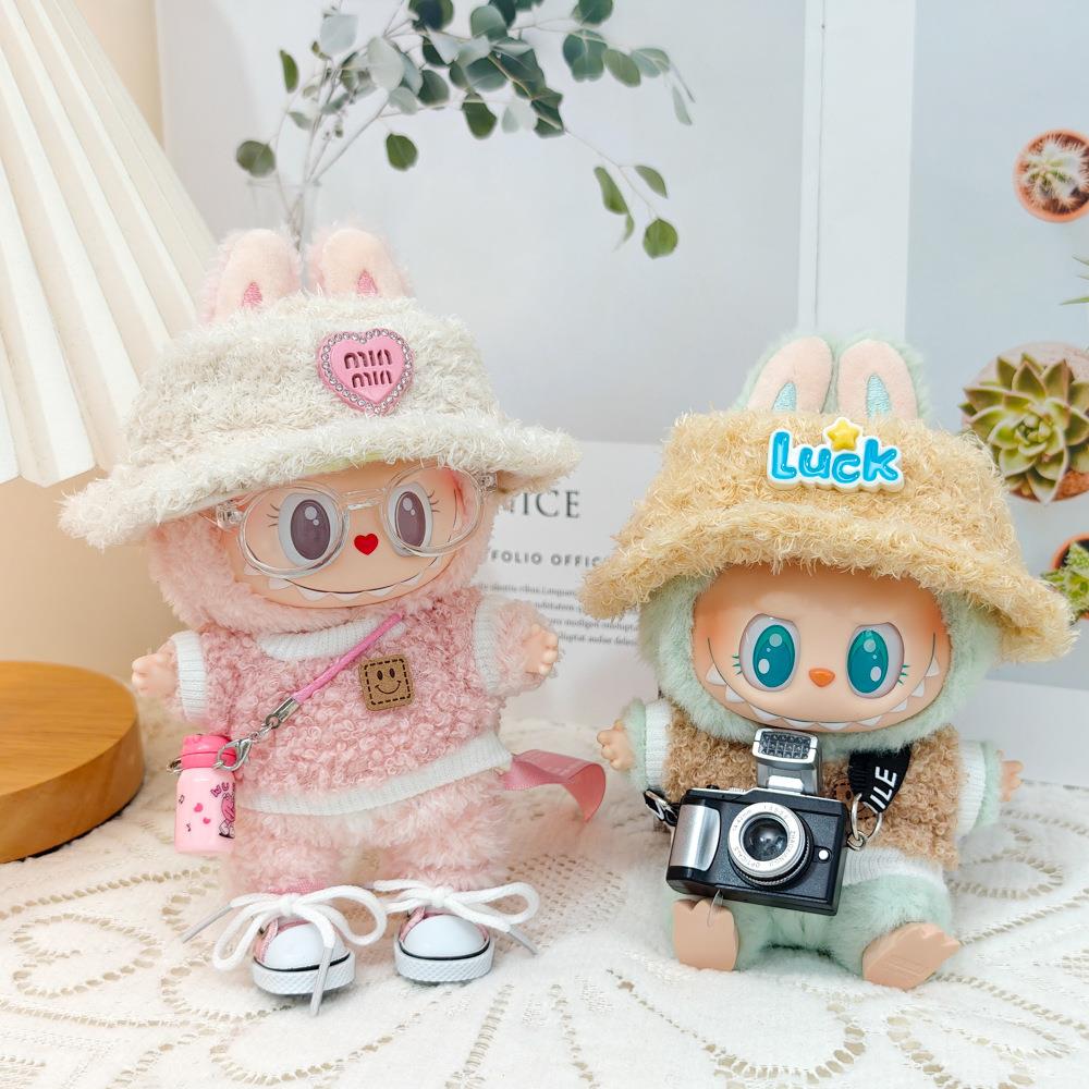 拉布布娃衣一二代钥匙扣Labubu服
