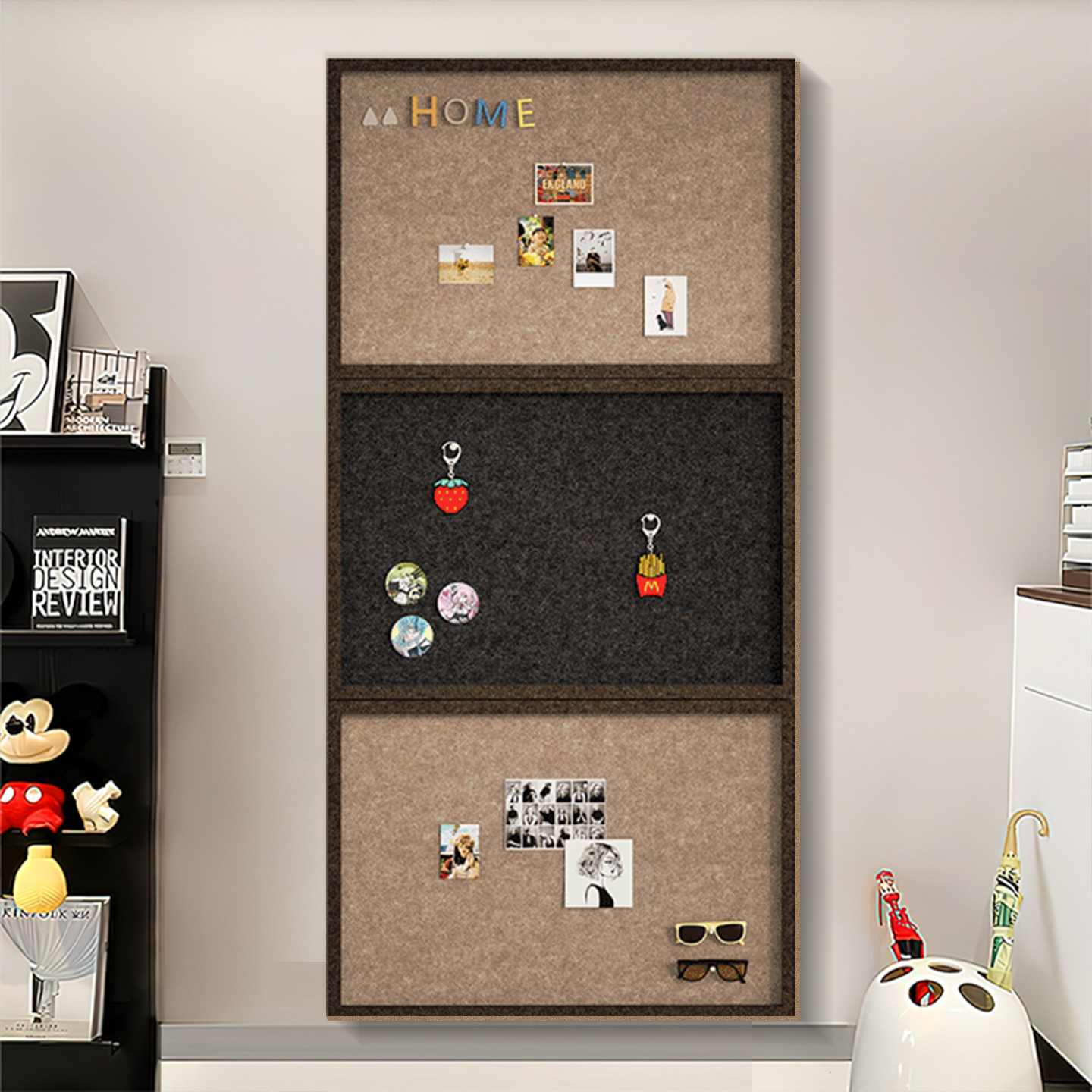 毛毡板照片展示墙免打孔