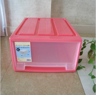 极速单层抽屉式收纳柜塑料收纳盒整理箱收纳箱储T物箱大号透明储