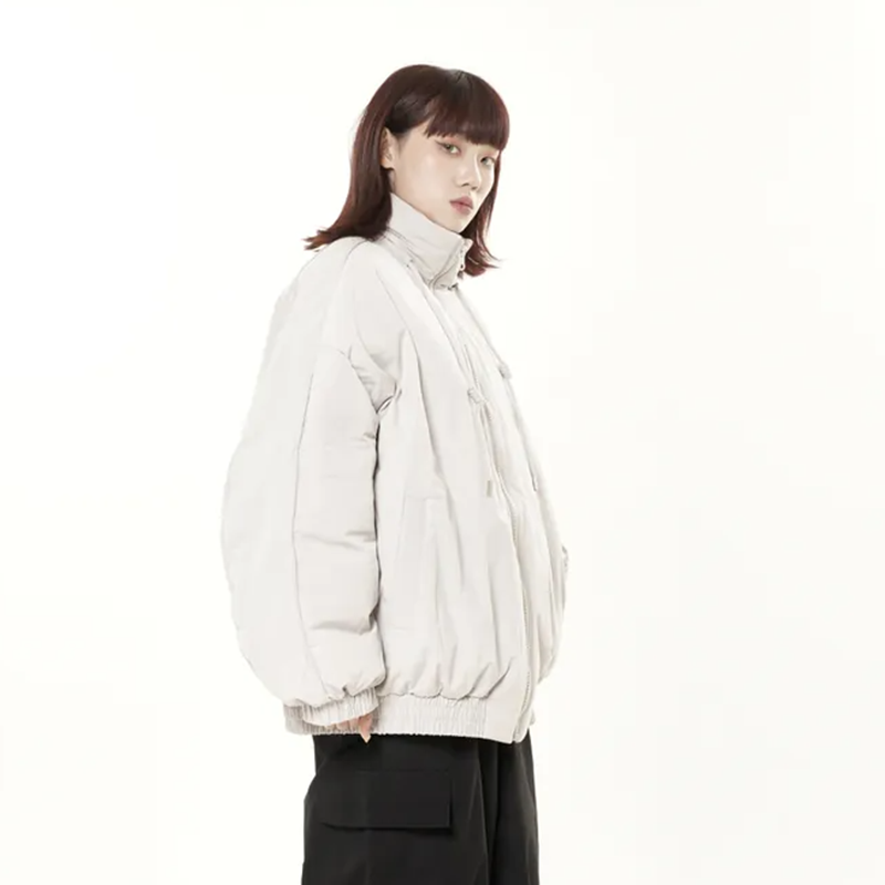 BEAUTIFUL CONFESSION日系复古棉衣外套加厚立领宽松棒球服女士休