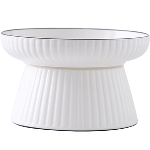 猫咪陶瓷碗猫碗宠物专用大号高脚猫粮食盆保护颈椎狗盆加菲猫宽口