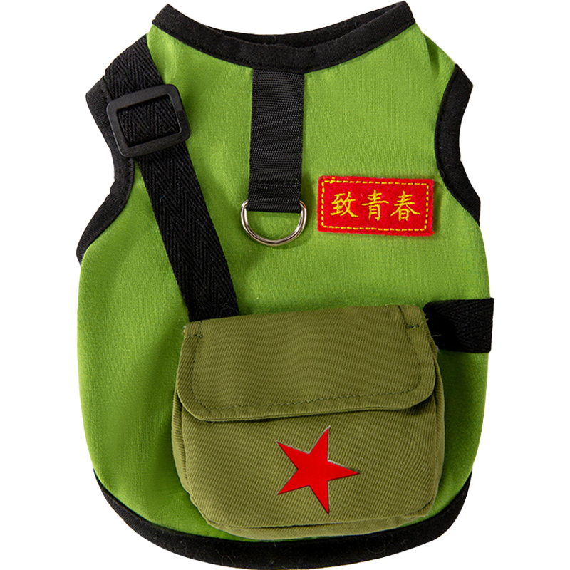 复古挎包小狗狗衣服春夏背心宠物比熊泰迪博美柴犬小型犬夏季薄款