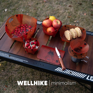 WELLHIKE户外卡片折叠餐具便携食品级咖啡漏斗水杯碗盘洗漱盆菜板