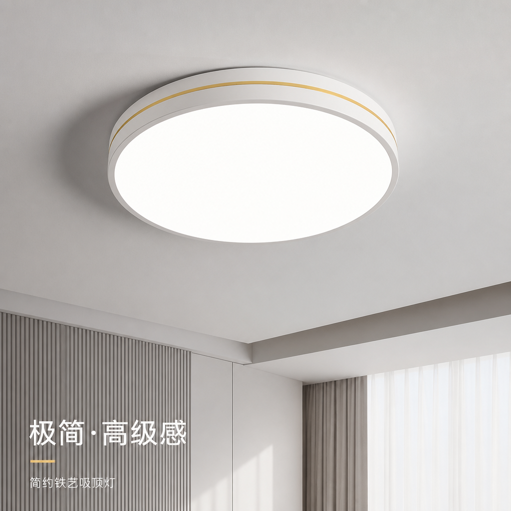 H高亮全光谱护眼led吸顶灯现代简约大气主卧室灯房间北欧创意灯
