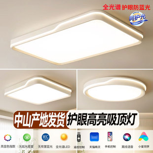 护眼主卧室灯玄关过道厨卫餐厅房间灯简约现代客厅圆形吸顶灯具