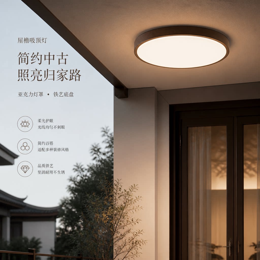 别墅户外大门吸顶灯2026新款图片