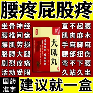 大风丸治腰疼腰椎间盘突出疼痛压迫神经腿疼麻木专用药活血止痛MM