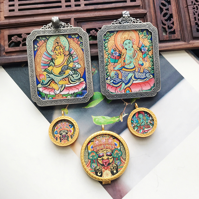 唐卡吊坠唐卡伊辰西藏手绘