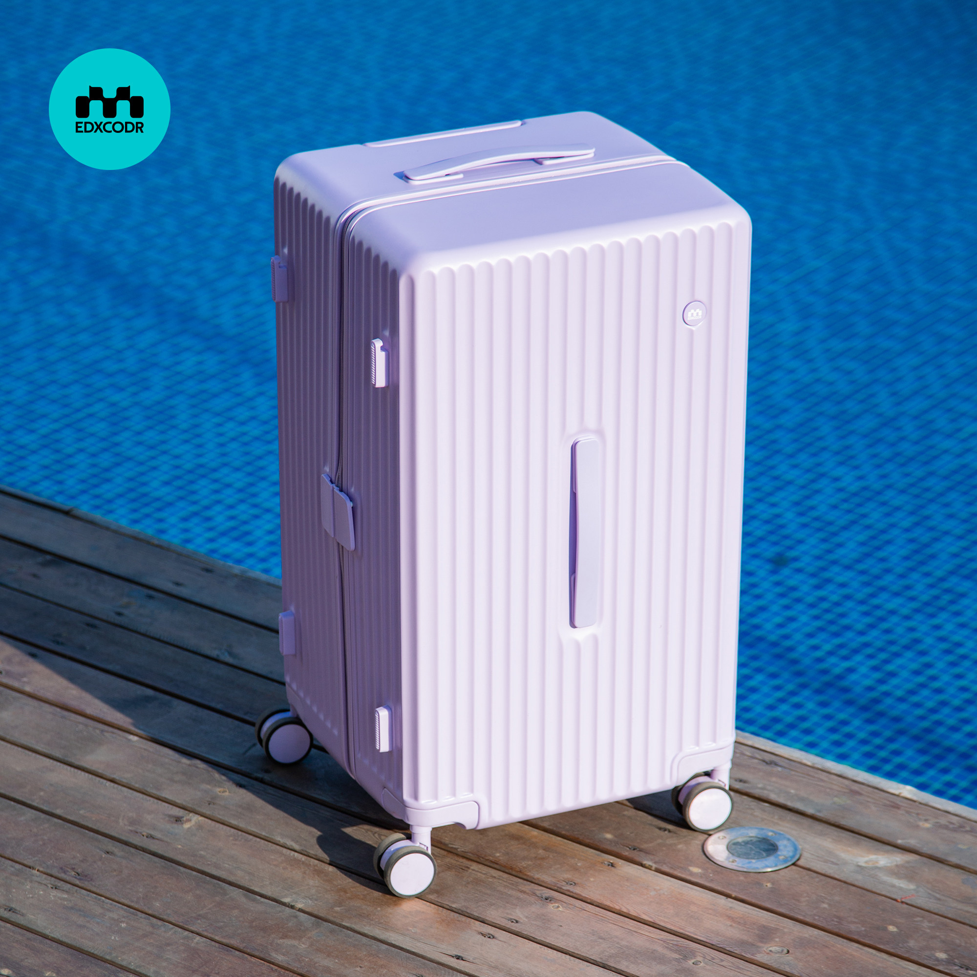 行李箱女生高颜值20寸登机2026新款紫色大容量可坐24拉链拉杆箱子