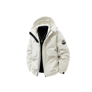 九江羽绒服冬季新款羽绒男士美式百搭连帽休闲大口袋男女同款上衣