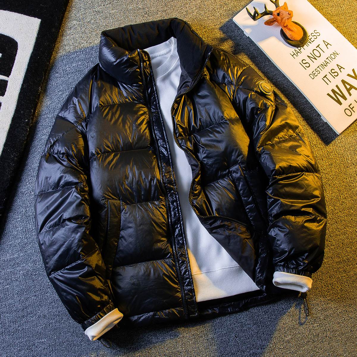 九江羽绒服HPCP新国标95绒轻薄男款冬季新款男士立领羽绒夹克外套