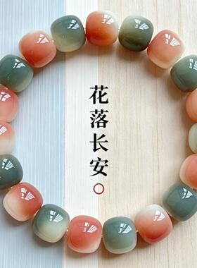 小青柠白玉菩提根手串高油密