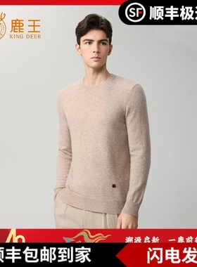 库静秋冬男圆领100山羊绒休闲百搭针织套衫91151