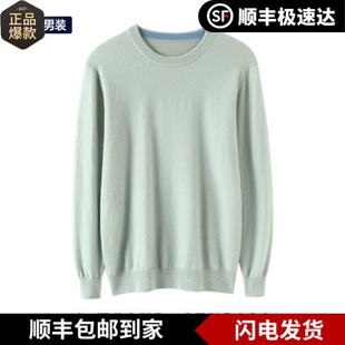 纯羊绒毛衣针织打底衫 圆领羊绒衫 一件男士 库静男人BI备