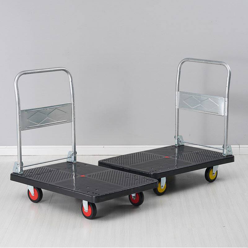 搬运手推车拉货小推车折叠四轮小拉车重型快递物流搬家静音平板车