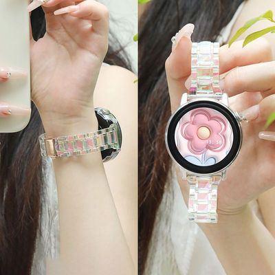 galaxywatch6表带树脂透明表带S3