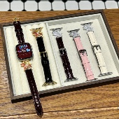 41mm小香风女款 适用applewatchs11独角兽鎏金拼皮se表带iwatchs9 华强北ultra10皮质腕带 s6手链s10