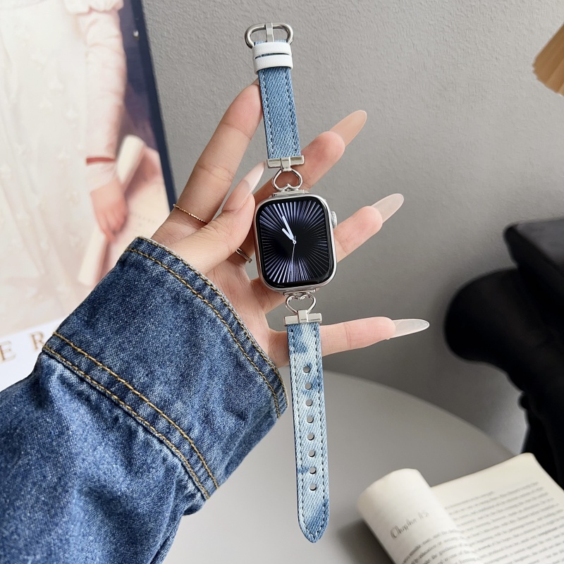 娅妃儿iwatchs9牛仔蓝s10表带se2