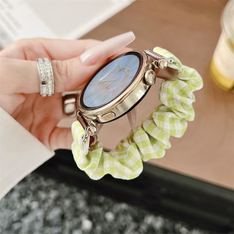 娅妃儿s4表带小清新格子发圈41mm