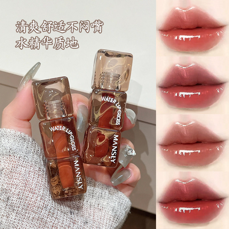 新款推荐MANSLY冰透盈润唇部精华蜜水光滋润不沾杯百搭素颜显白显