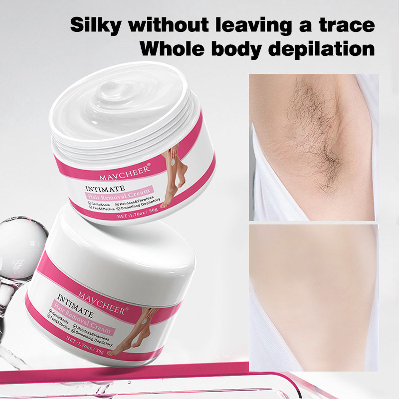 新款推荐maycheer脱毛膏腋下手部腿部全身可用夏季温和不刺激全英