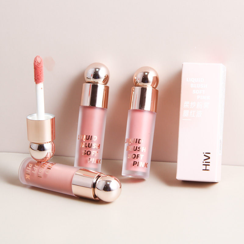 新款推荐柔纱粉雾腮红液红润膨胀色自然持久防水不掉色提亮液体